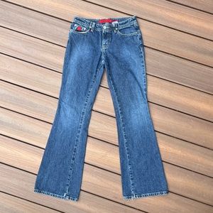 let me b. Vintage low rise bootcut jeans